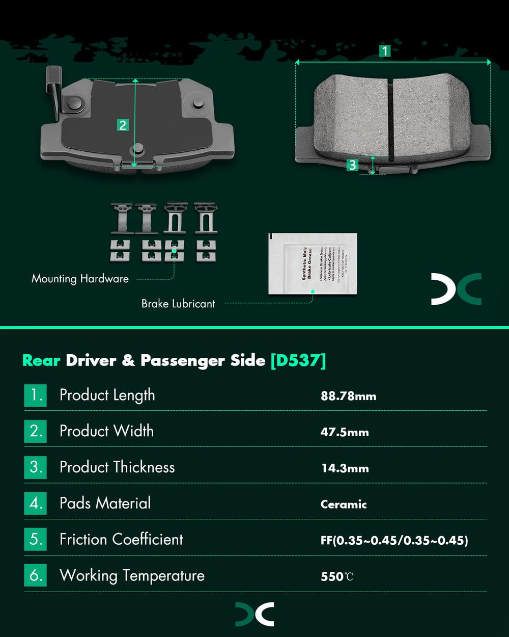SCITOO pad back plate buffer detail reducing vibration and noise