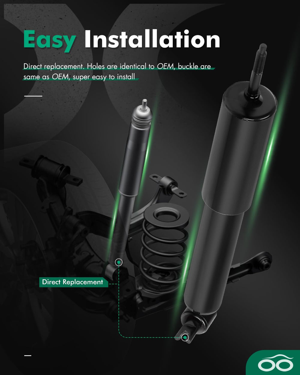 SCITOO shocks with installation tools laid out showing ease-of-install and readiness