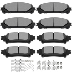 SCITOO front view of brake pads showing full kit and fit for easy replacement