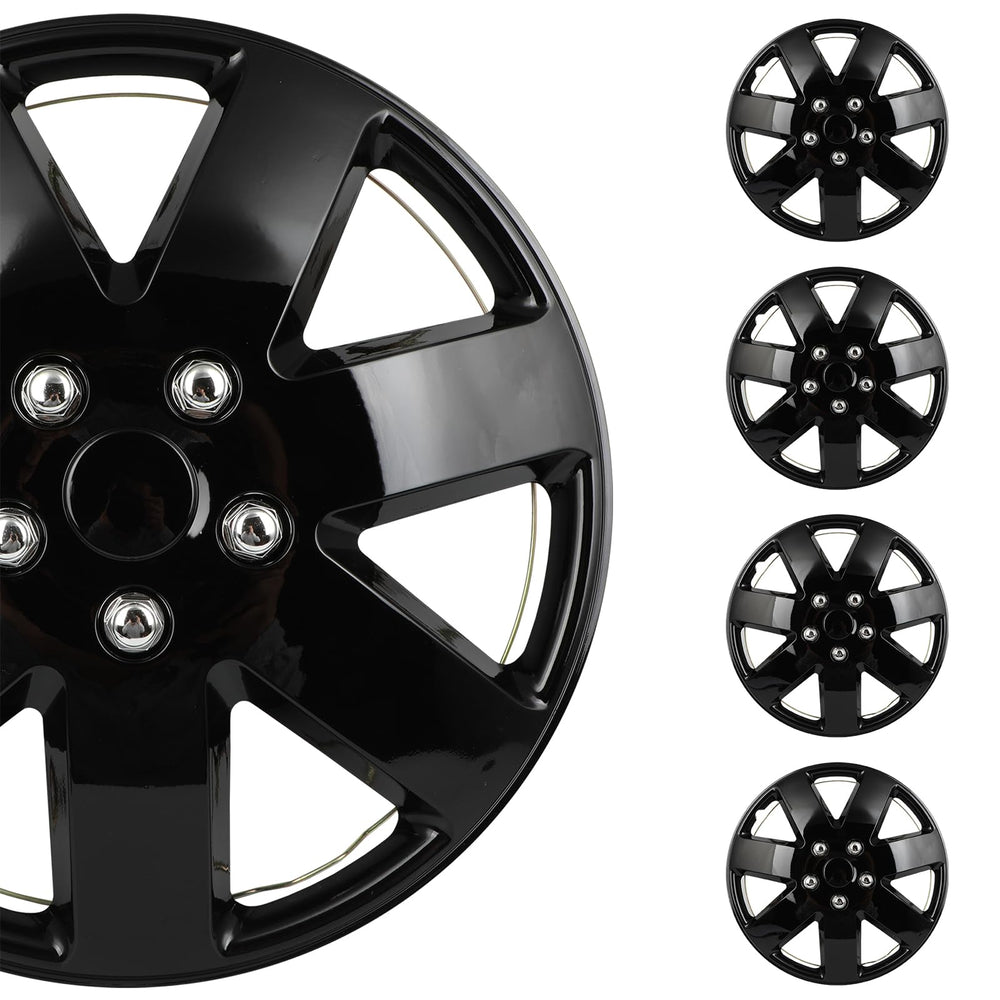 SCITOO front view hubcap showing sleek black finish and instant visual upgrade