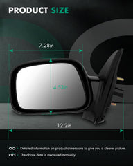 SCITOO mirror rear showing mounting points for accurate bolt-in fit