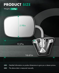 SCITOO mirror glass close-up showing clear reflection and improved visibility