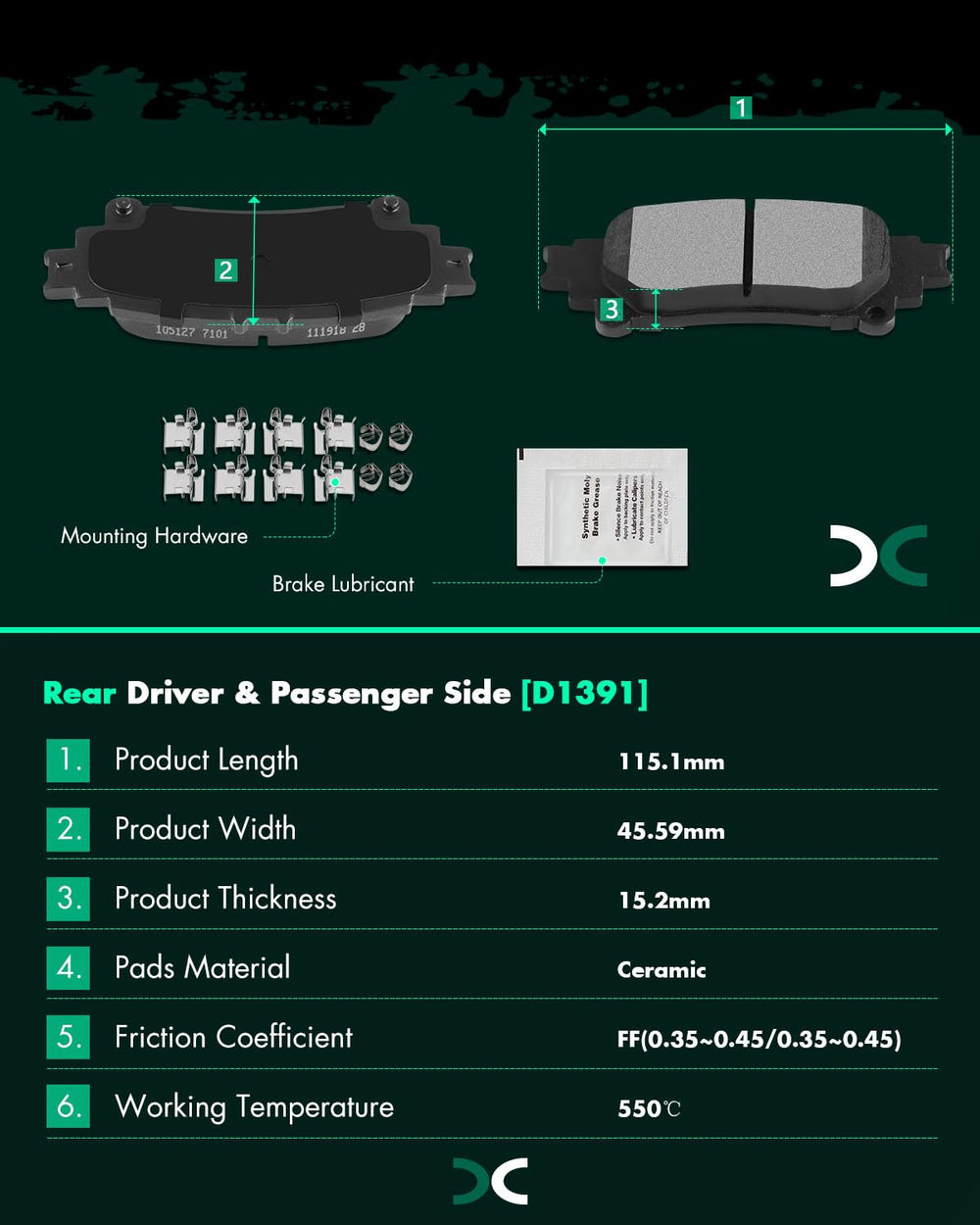 SCITOO packaged set with eight pads and hardware for straightforward service