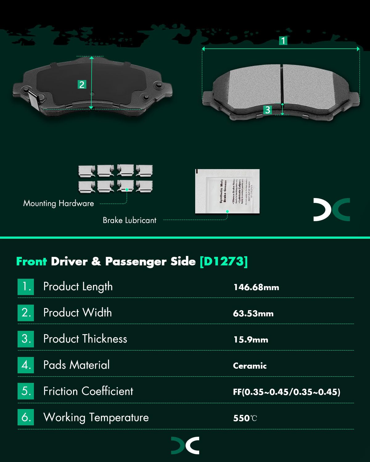 SCITOO pad back plate and anti-vibration gasket detail reducing noise