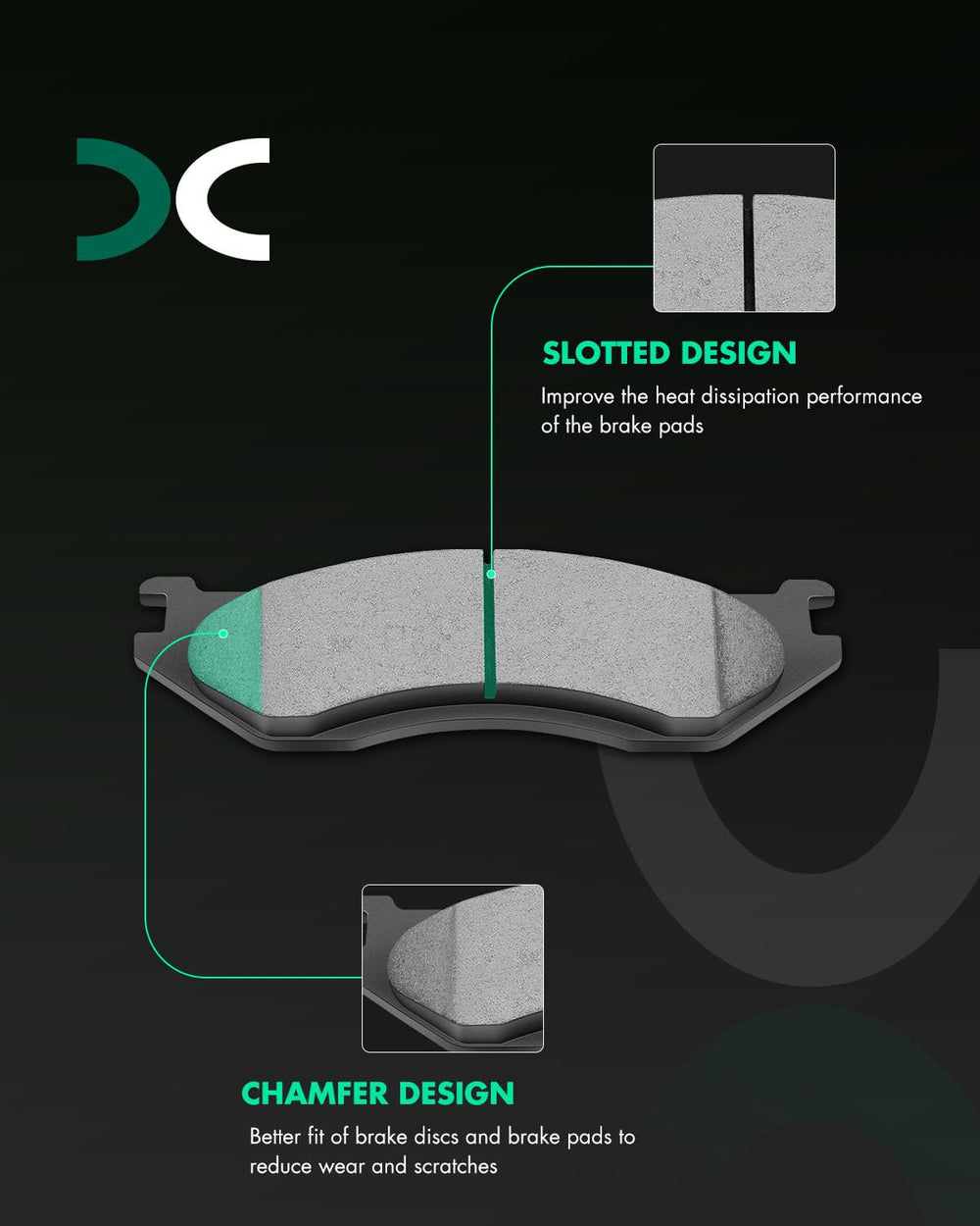 SCITOO pad backplate close-up showing gasket that reduces vibration