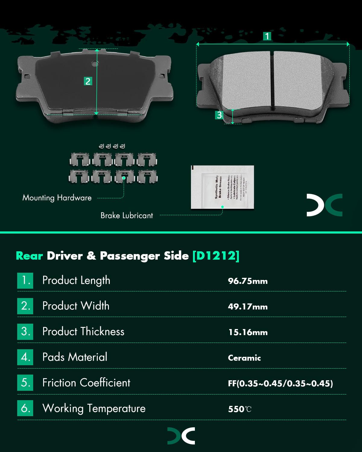 SCITOO brake pad back plate with anti-vibration gasket close-up reducing noise and vibration