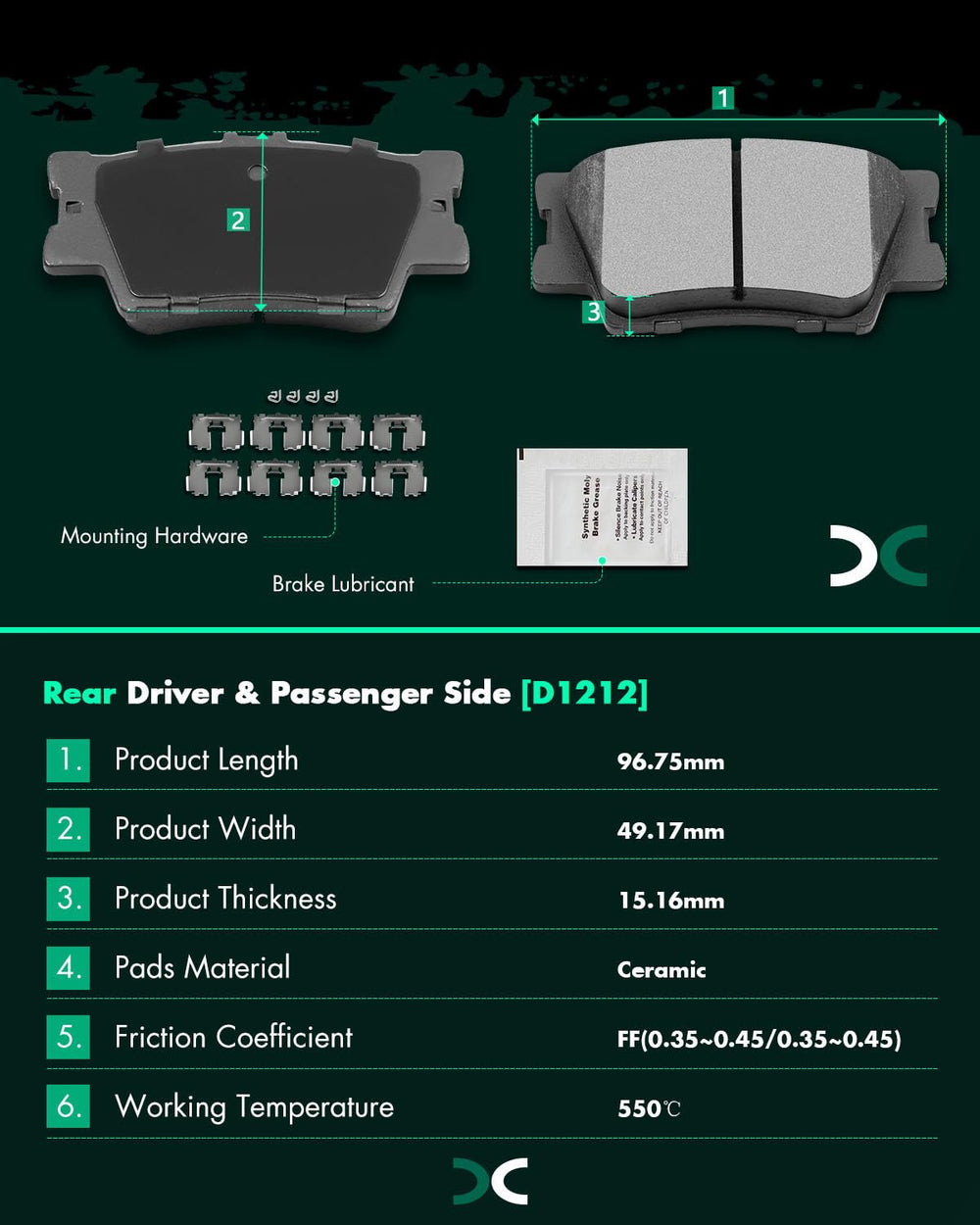 SCITOO brake pad back plate with anti-vibration gasket close-up reducing noise and vibration