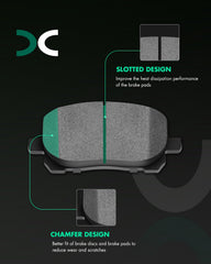 SCITOO close-up of pad friction surface highlighting smooth, quiet braking