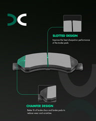 SCITOO rear pads packaging with measurements for precise fit benefit