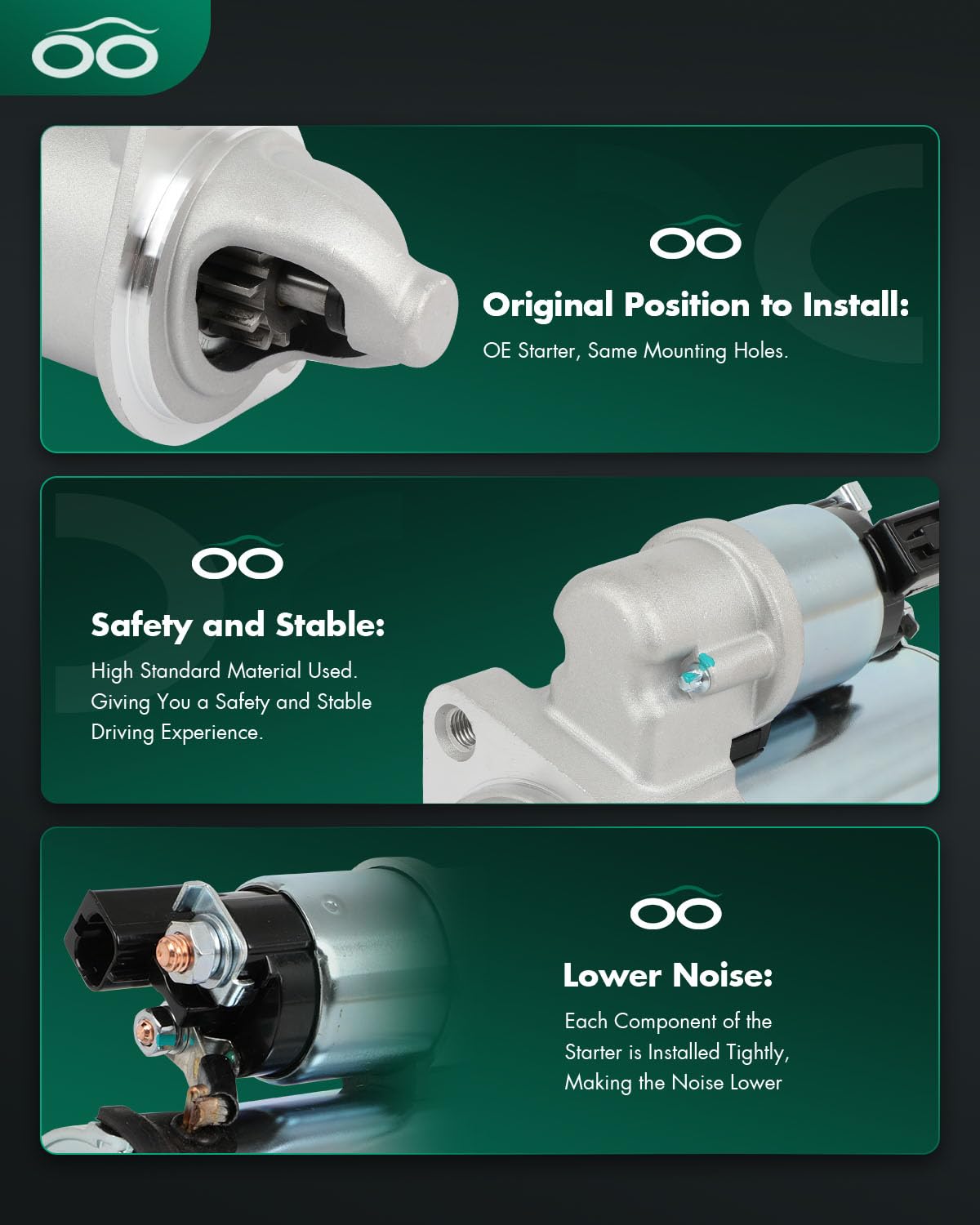 SCITOO starter with mounting bracket and pre-drilled wiring ports for easy install
