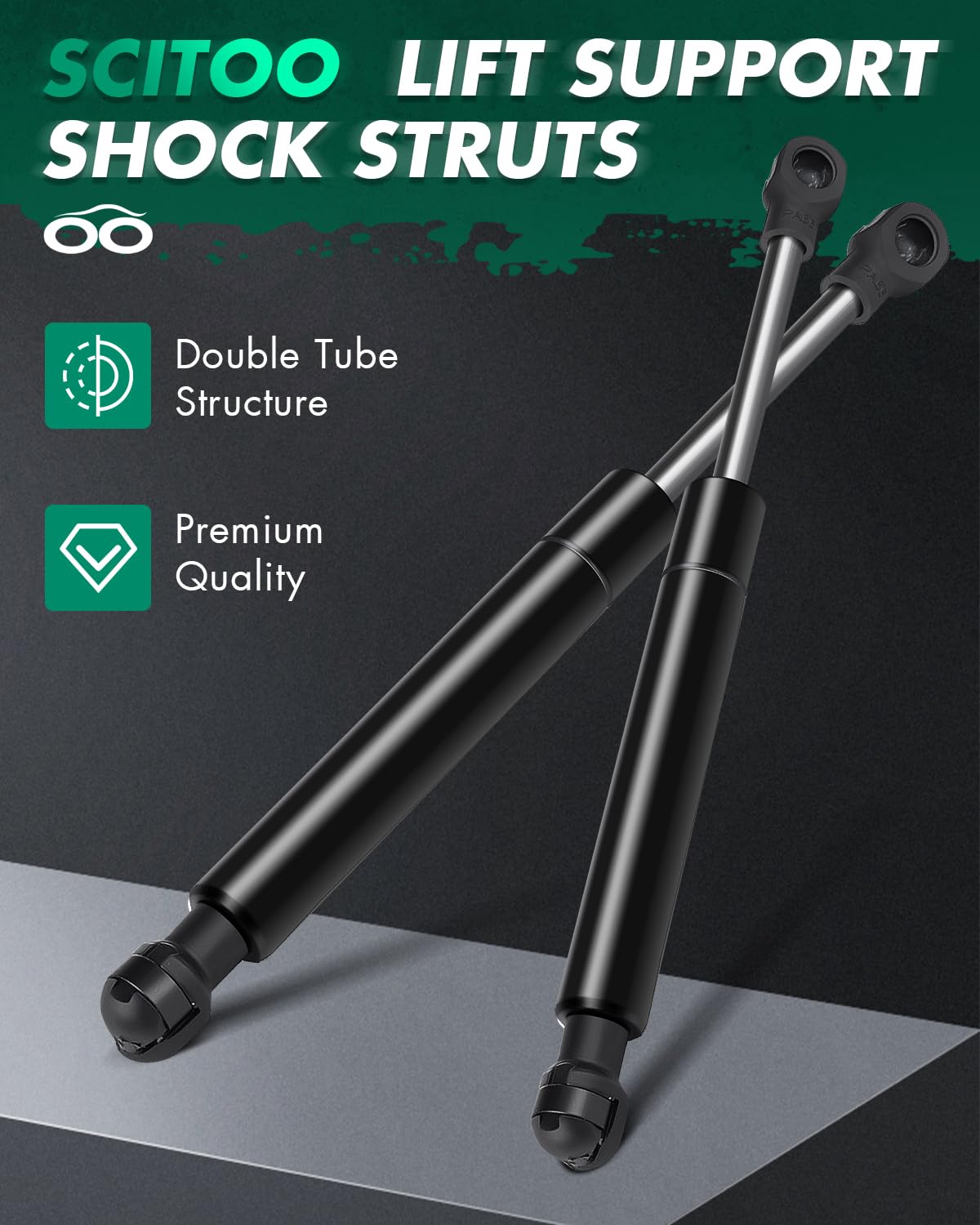 SCITOO strut installed on Nissan Sentra demonstrating restored smooth trunk lift
