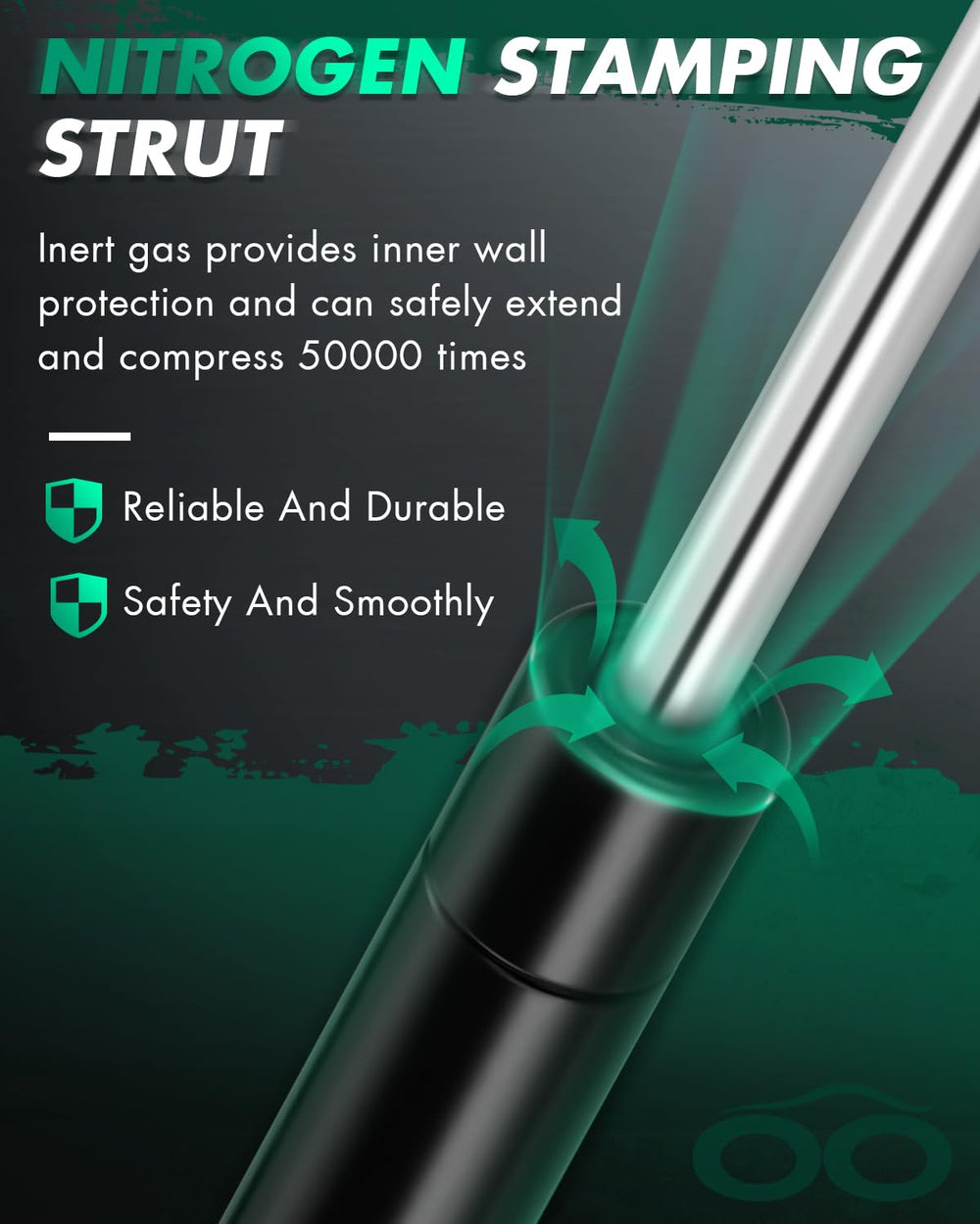 SCITOO packaged pair of trunk struts indicating ready-to-install convenience