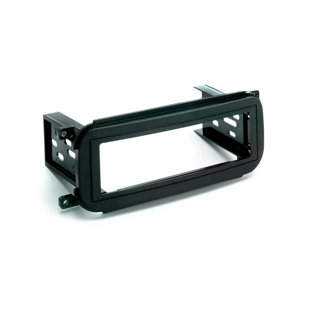 Scosche front view of CR1277B dash kit showing clean single-DIN fit benefit