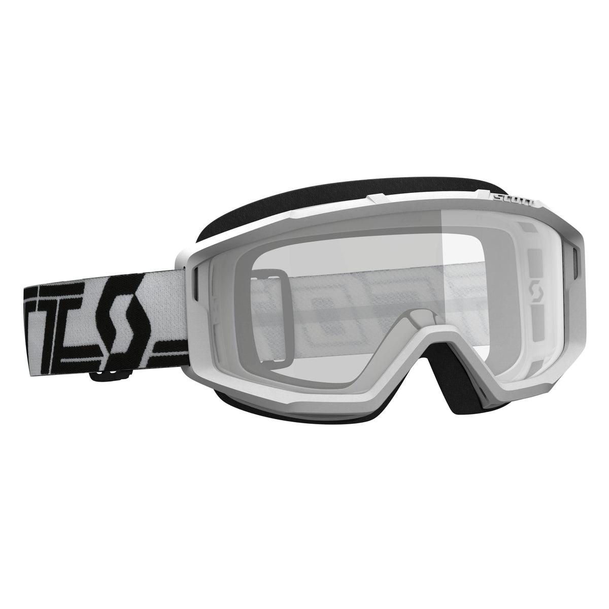 SCOTT Primal Clear front view showing clear lens and snug fit benefit