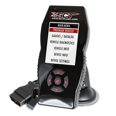 SCT X4 front display showing tuning menu and quick access benefits