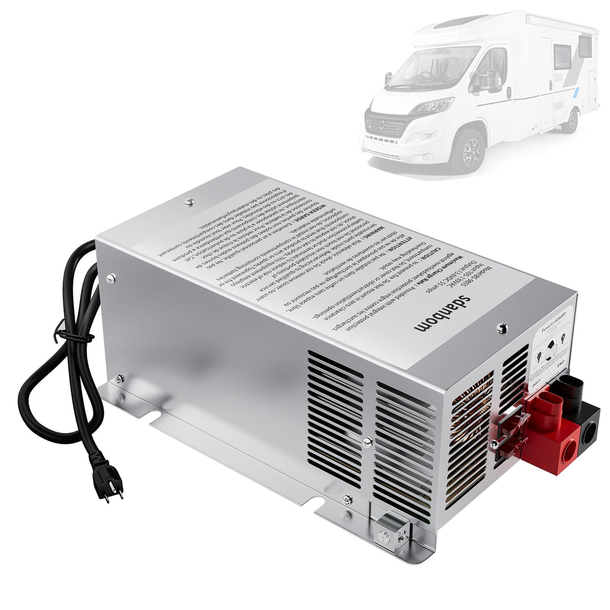 sdanbom WF-9855 front panel showing LEDs and terminals for easy identification and status