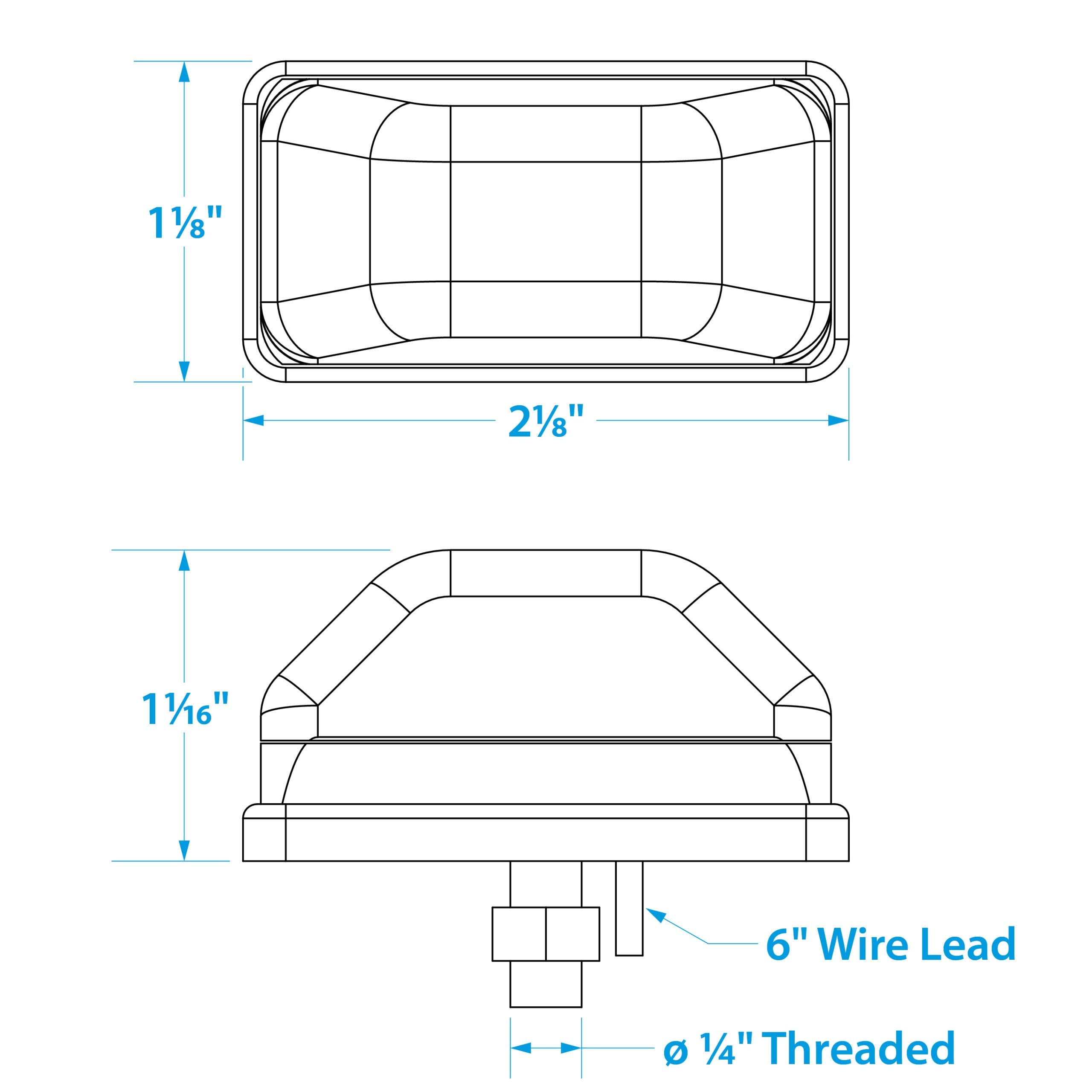 SEACHOICE next to ruler highlighting 2.125 x 1.125 x 1.063 inch compact size