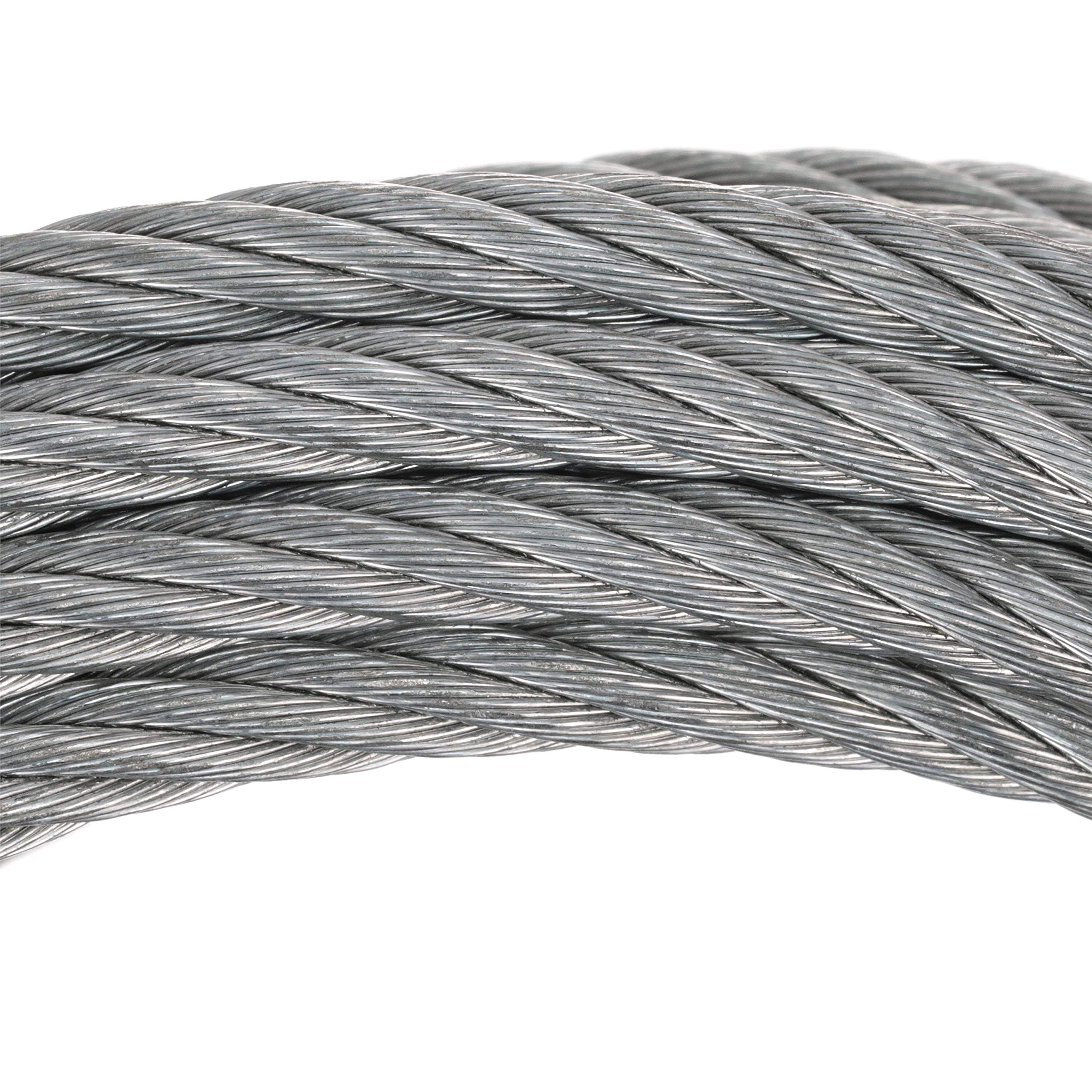 Seachoice cable laid beside a measuring tape showing 25-foot length and scale