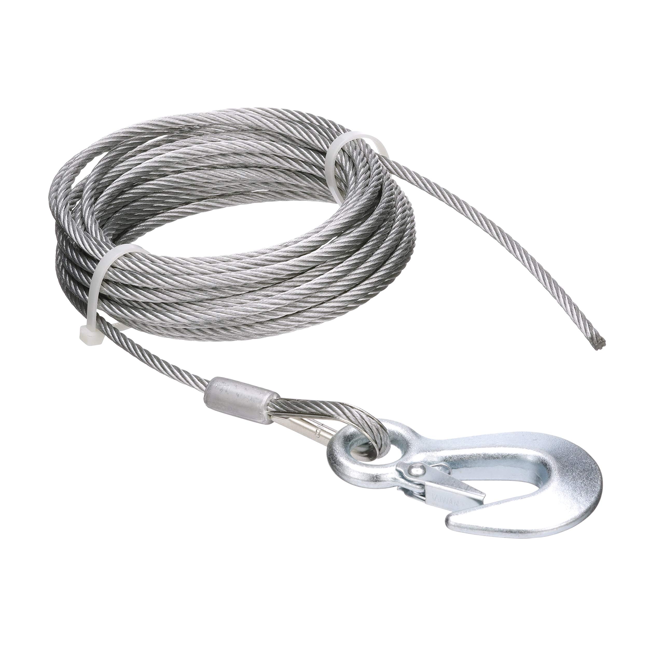 Seachoice detailed view of galvanized safety snap hook demonstrating secure connection