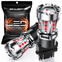 SEALIGHT 3157 front view showing pack of two, brighter visibility benefit