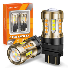 SEALIGHT 3157 front view showing dual amber and white outputs benefit quick identification