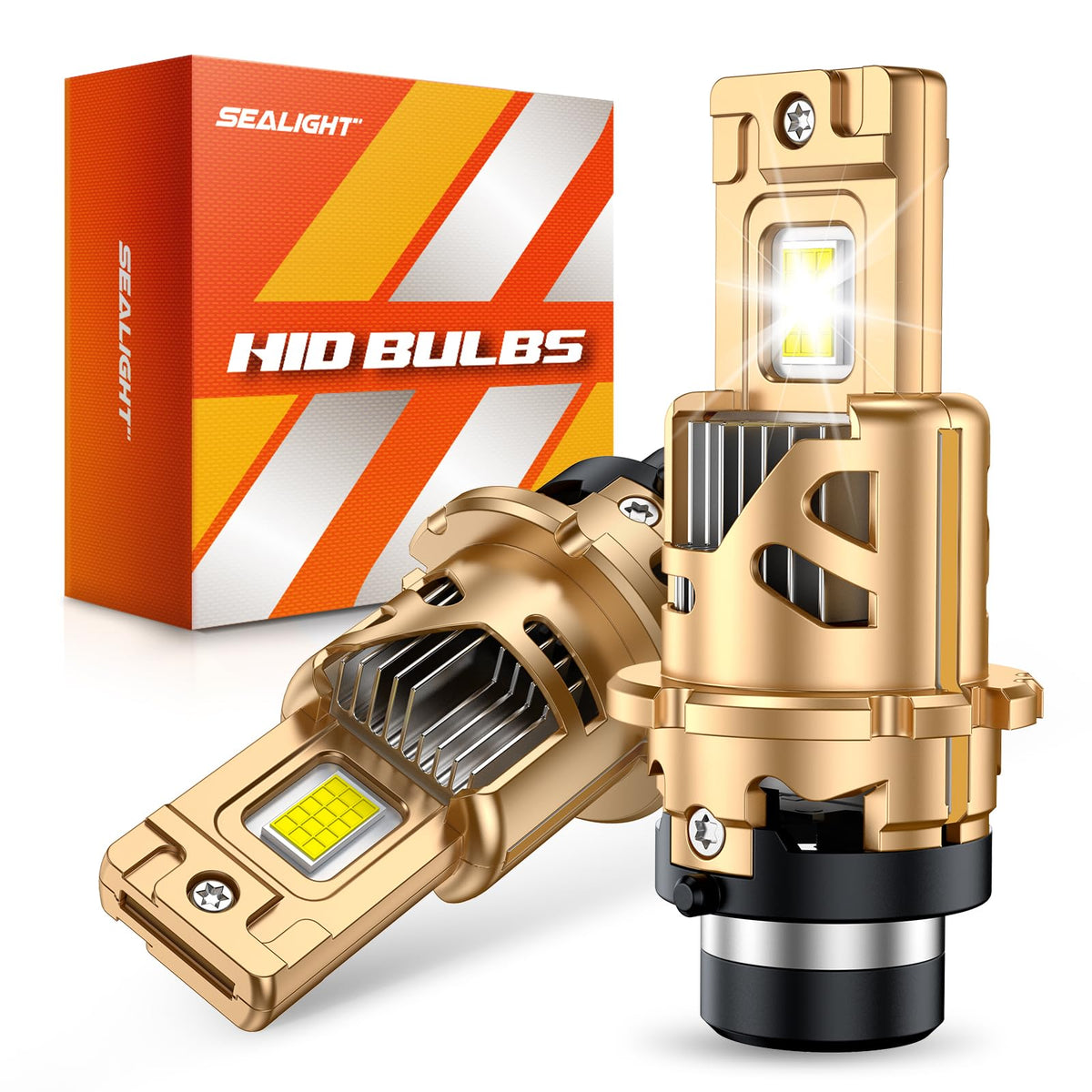 SEALIGHT D2S front view showing bulb shape and contact for easy swap