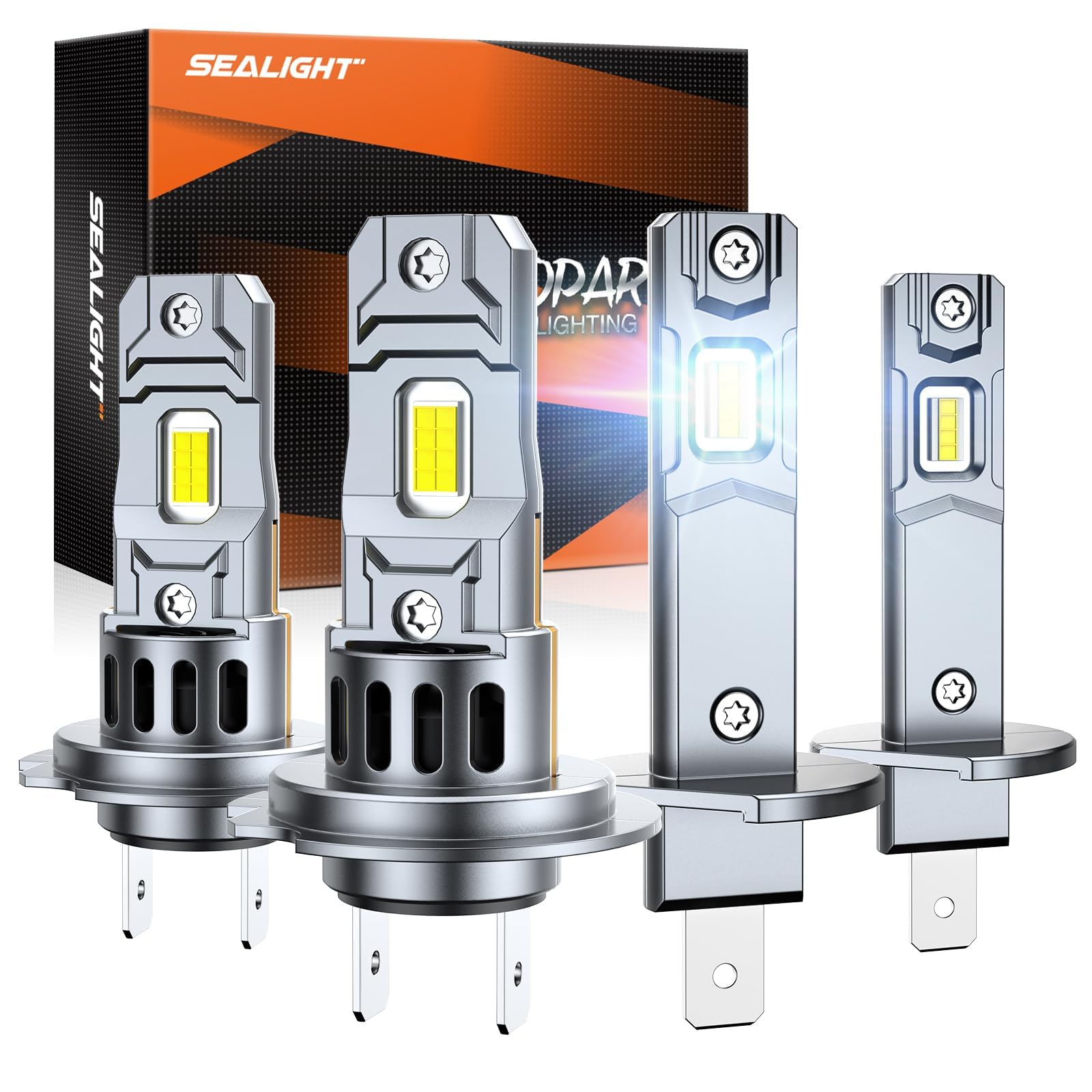 SEALIGHT front packaging showing H1 H7 combo and benefits