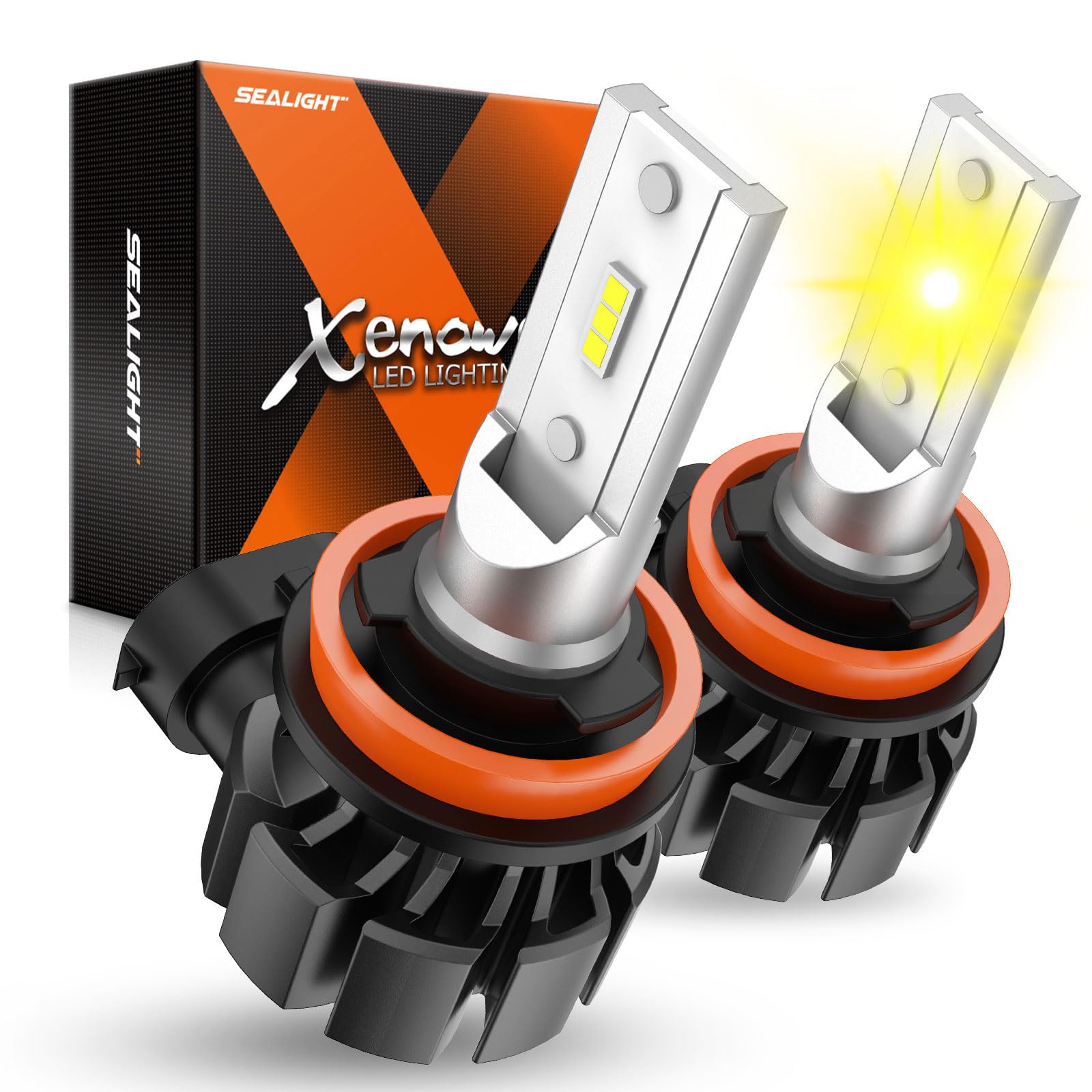 SEALIGHT front packaging showing yellow fog bulbs and clear specs for quick selection