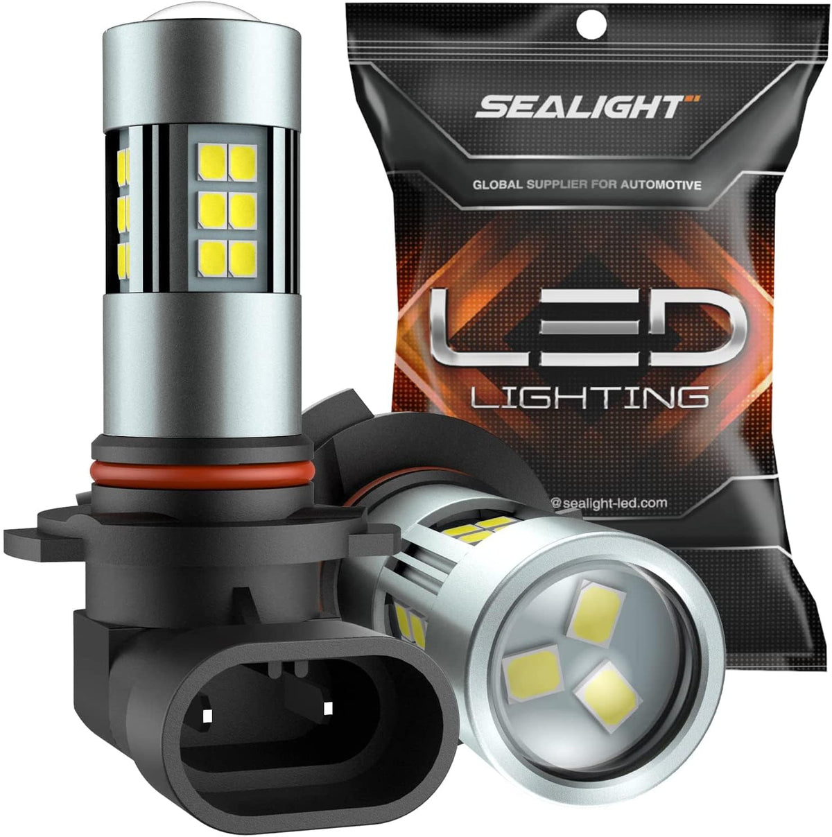 SEALIGHT front view pack of 2 showing bright xenon white benefit