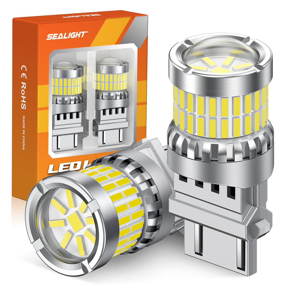 SEALIGHT front view pack of 2 showing bulbs and benefits of easy replacement