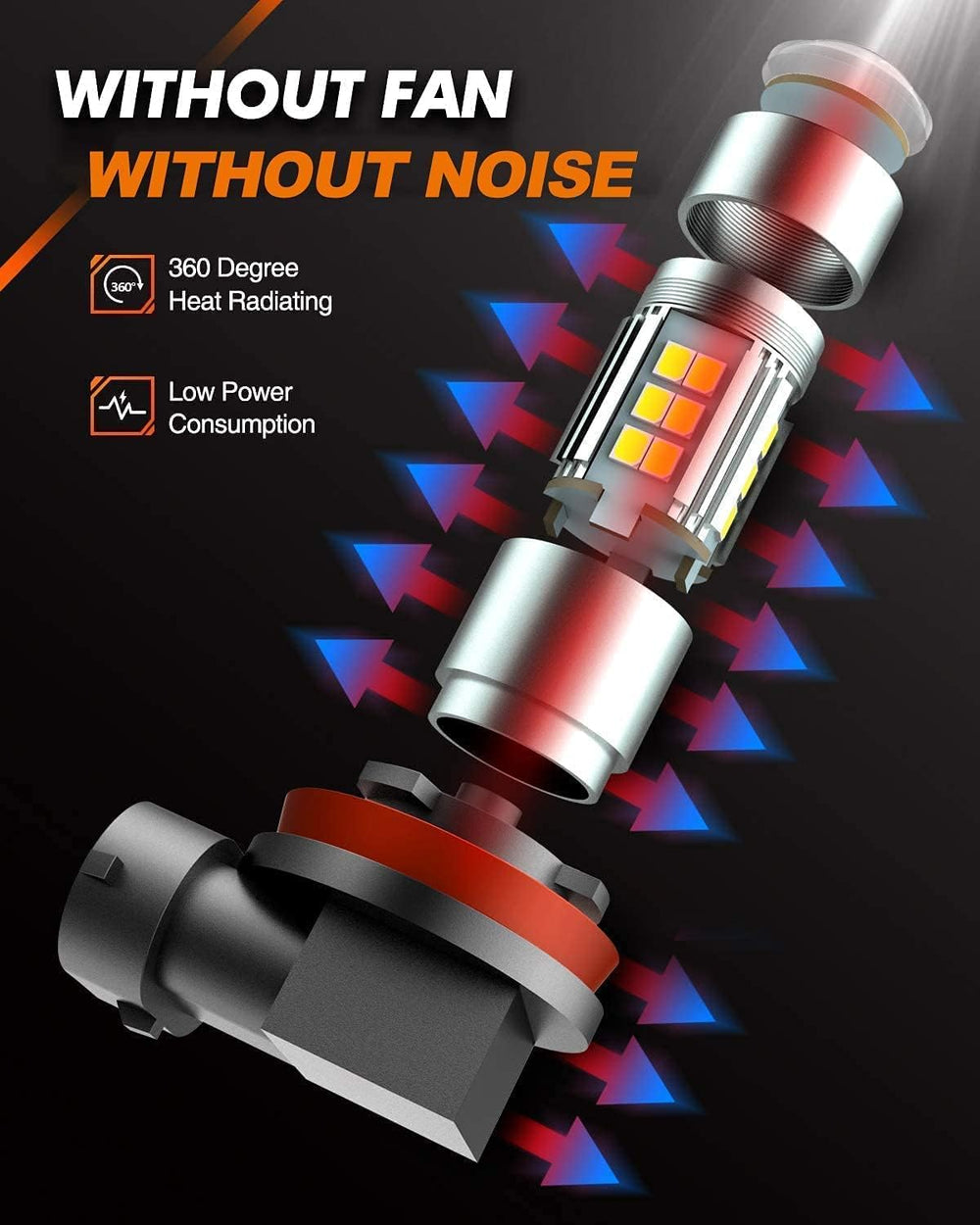 SEALIGHT installed in vehicle fog housing improving road visibility