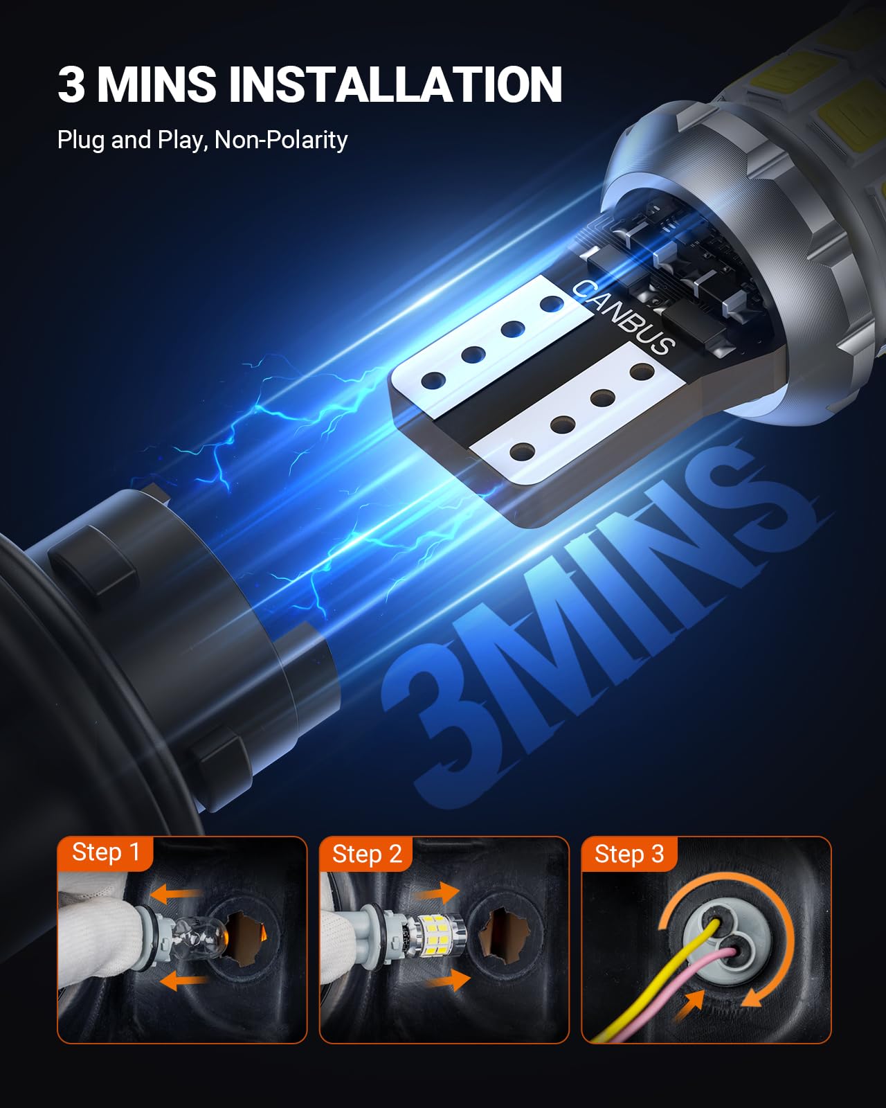SEALIGHT bulb installed in a car reverse light for safer backing