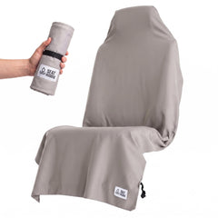 Seat Hoodie front view showing full coverage and clean light grey look