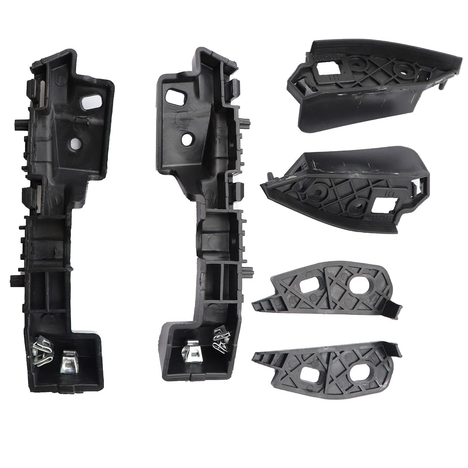 SecosAutoparts front bumper brackets packaging showing kit completeness and fast replacement benefit