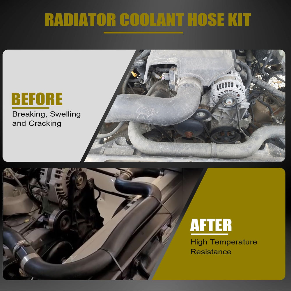 SecosAutoparts lower hose installed under radiator showing leak prevention
