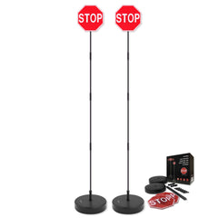 SECURITYMAN front packaging showing two stop sign units and quick setup benefit