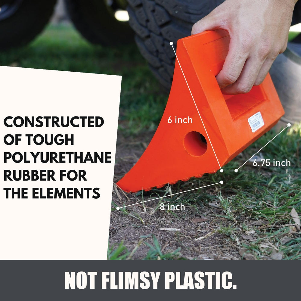 SECURITYMAN handle and predrilled hole detail for easy carry and tethering