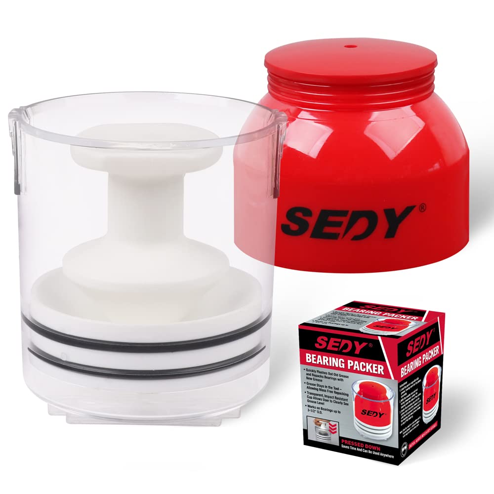 SEDY internal chamber with expelled grease highlighting mess-free containment benefit