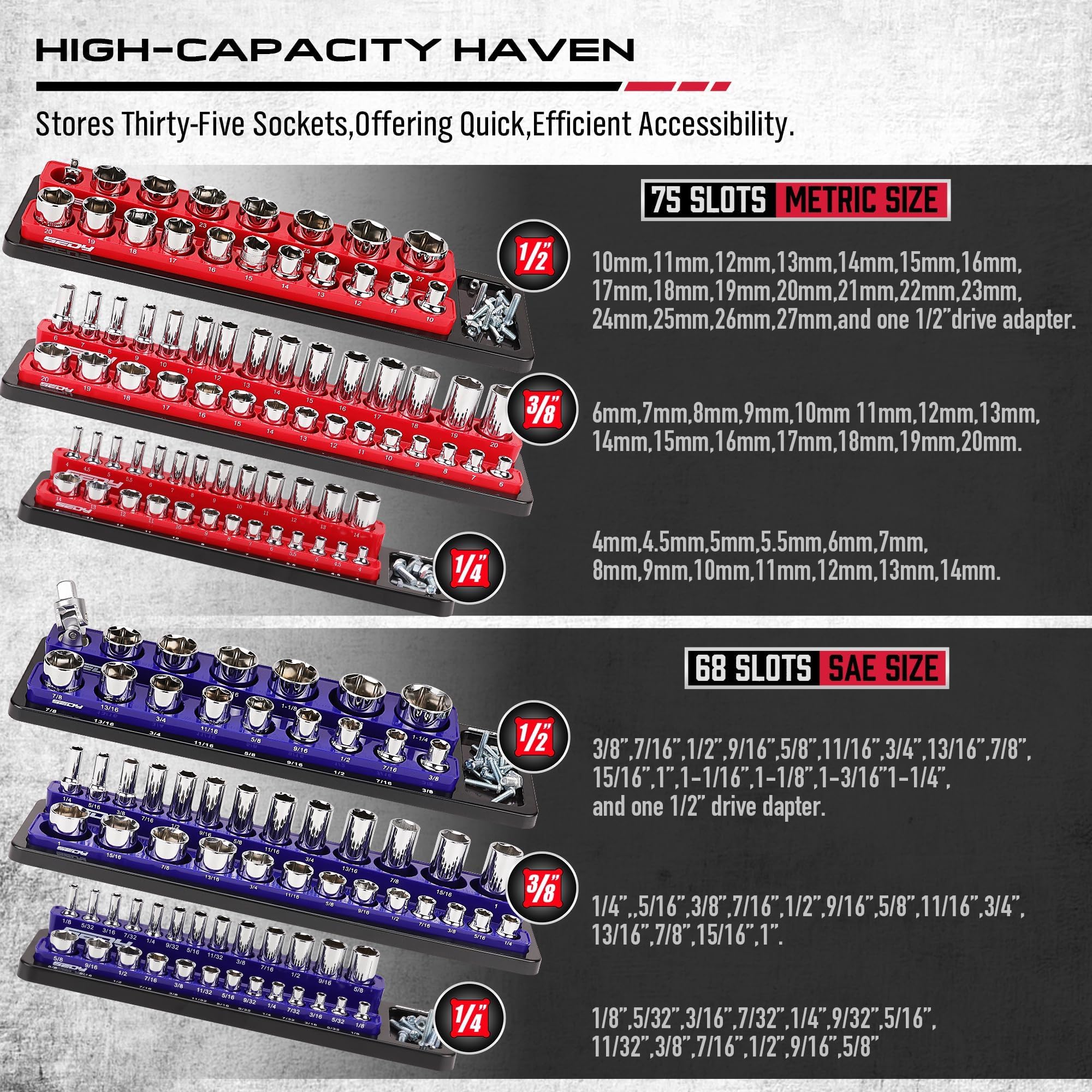SEDY detachable trays being separated by hand, portable convenience benefit