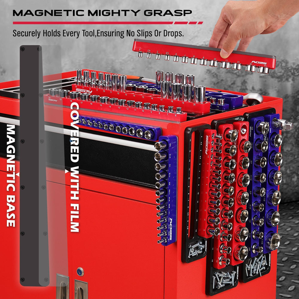 SEDY tray installed in toolbox drawer, keeps sockets organized benefit