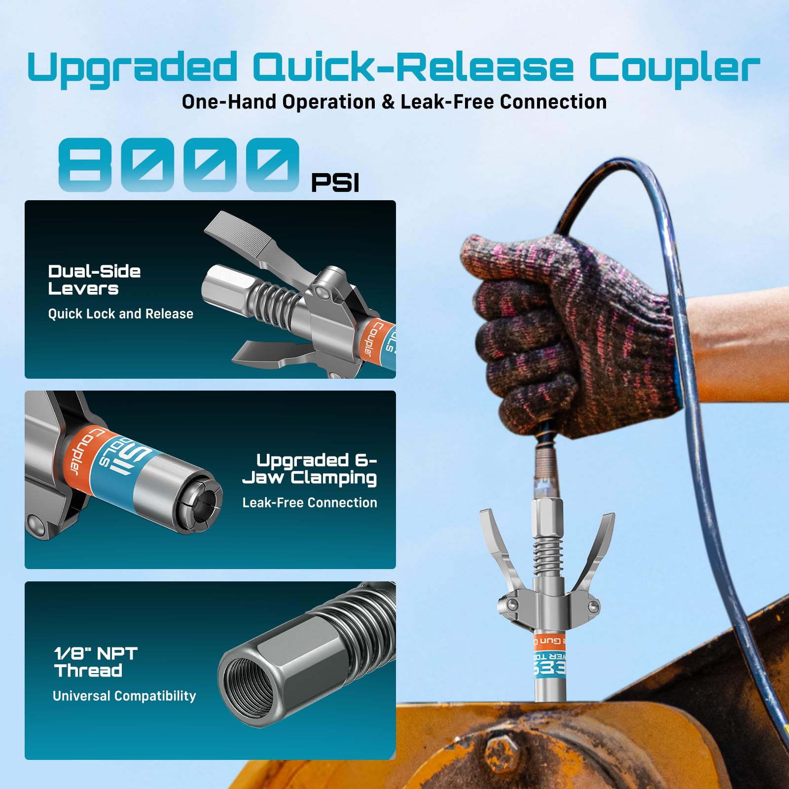 Seesii 90-degree adapter demonstrating access to tight angled grease points