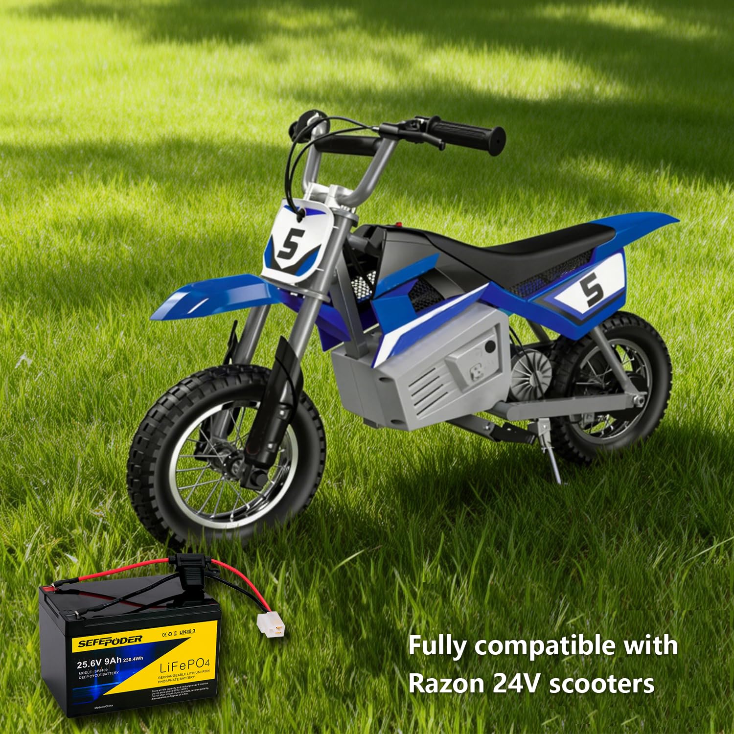 SEFEPODER installed in Razor scooter demonstrating improved performance