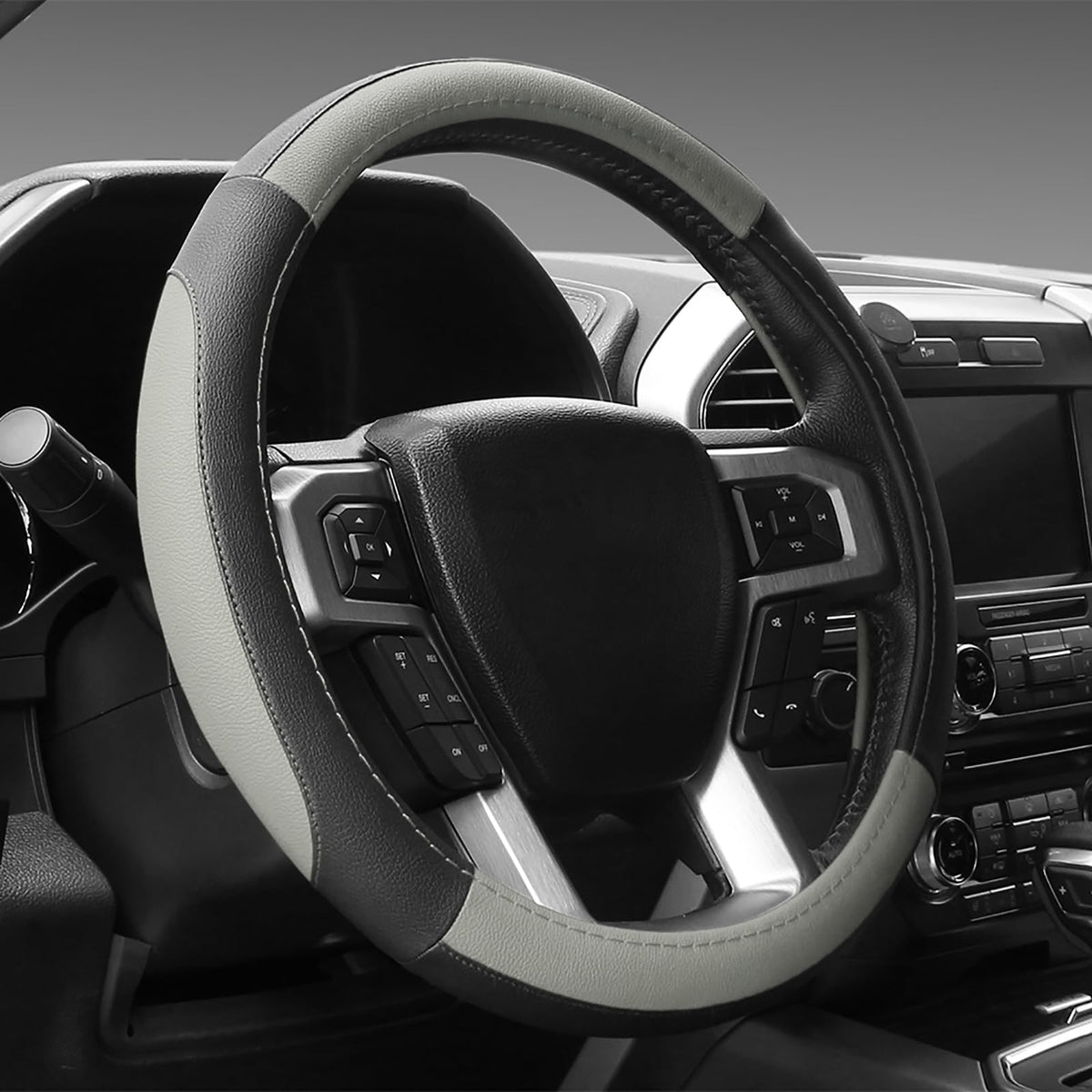 SEG Direct front view showing sleek black and gray cover, improves interior look