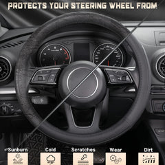 SEG Direct installation on steering wheel demonstrating easy, tool-free fit