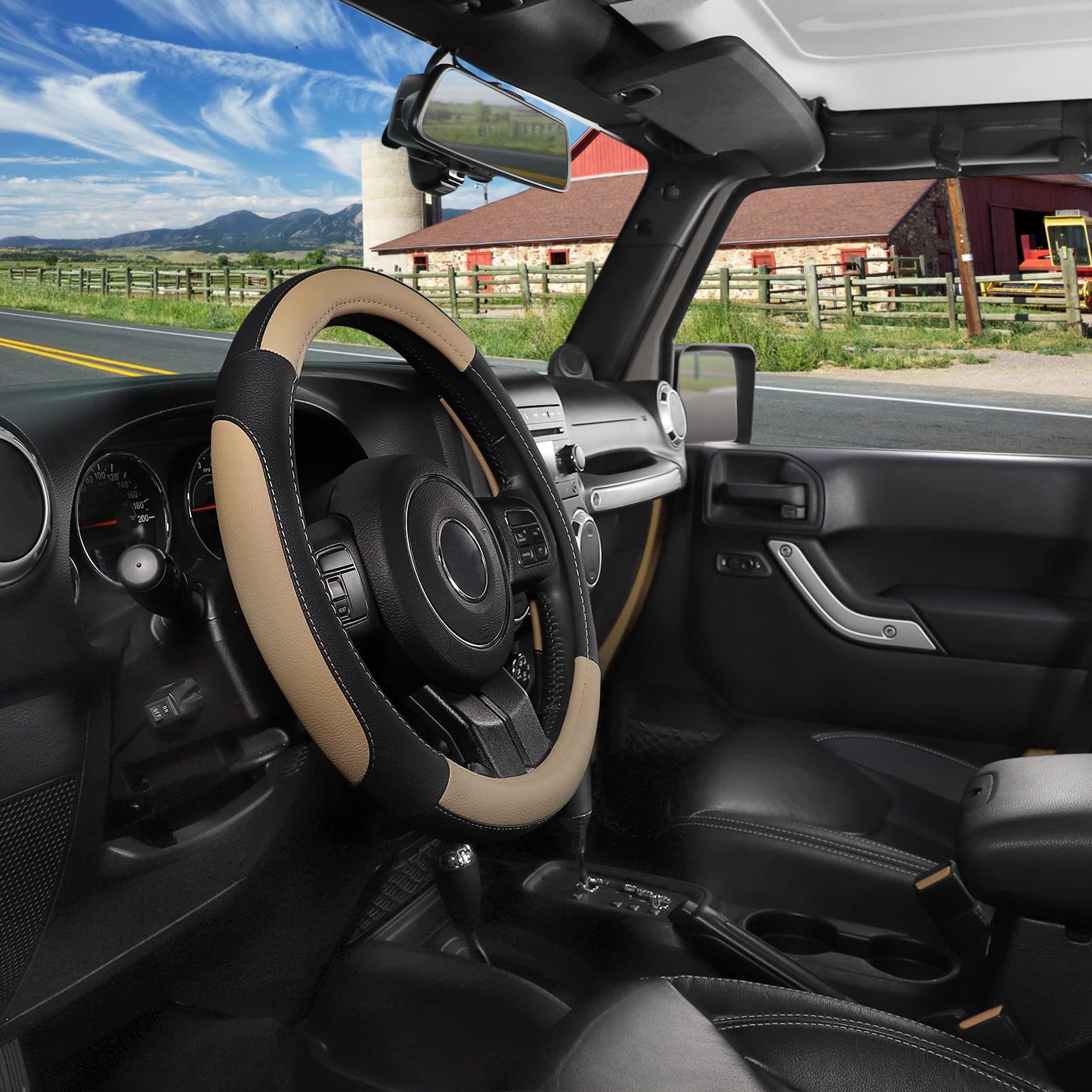 SEG Direct color detail highlighting two-tone black and beige contrast