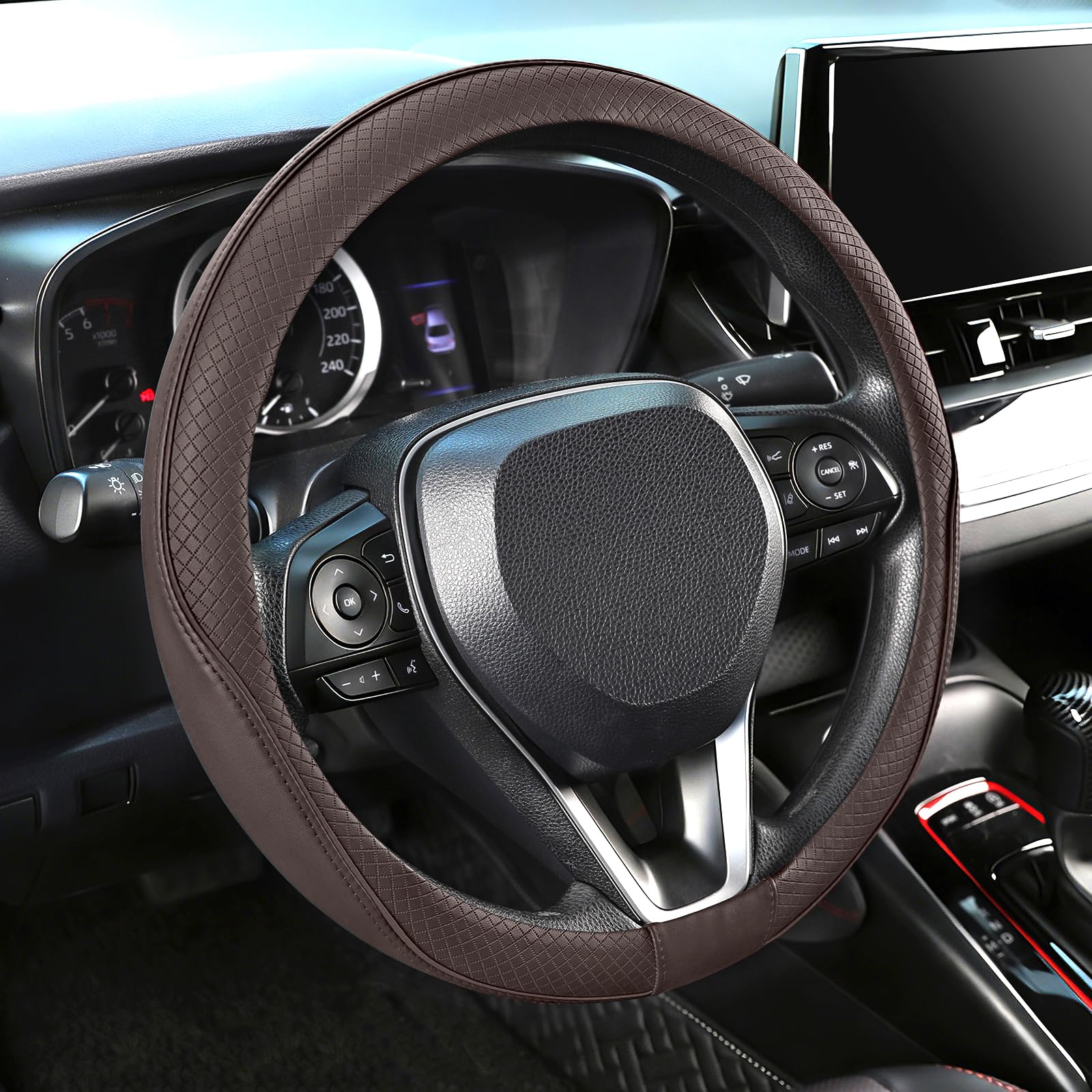 SEG Direct front view showing chocolate brown cover and refined look, improves interior style