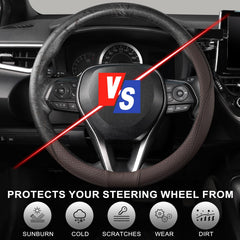 SEG Direct demonstration of slipping cover onto wheel, illustrates easy installation process