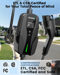 SEGUMA 25ft heavy-duty cable coiled for extended reach and flexible parking