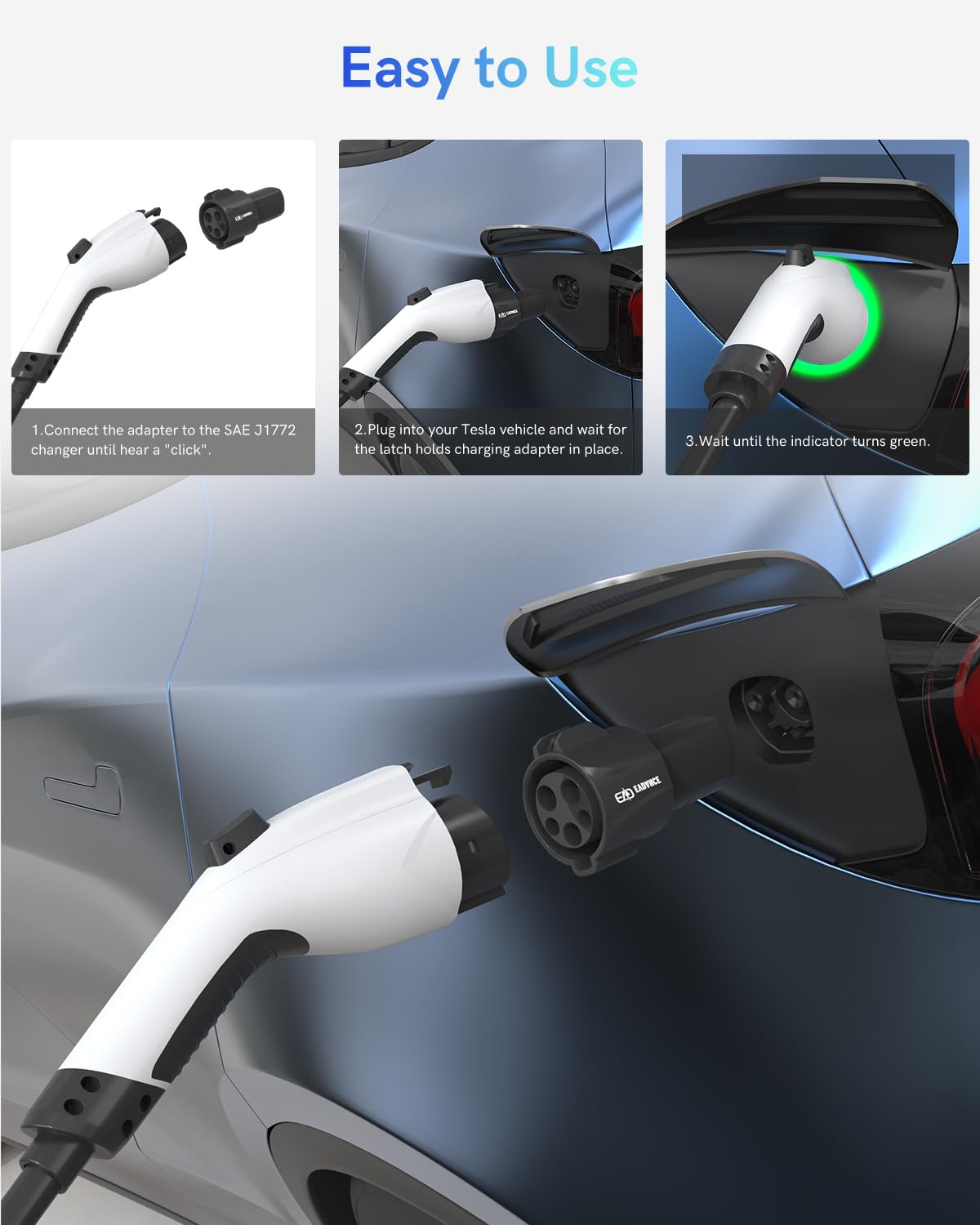 SEGUMA adapter stored inside Tesla trunk pocket, convenient portable backup charging