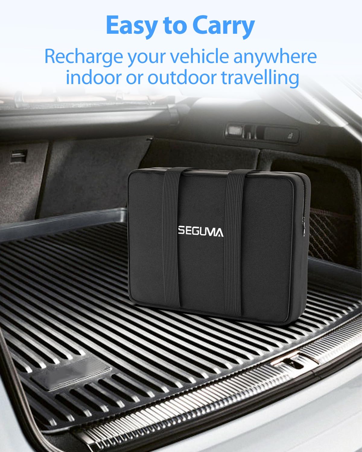 SEGUMA label close-up showing 50A rating and UL listing for confidence in high-current charging